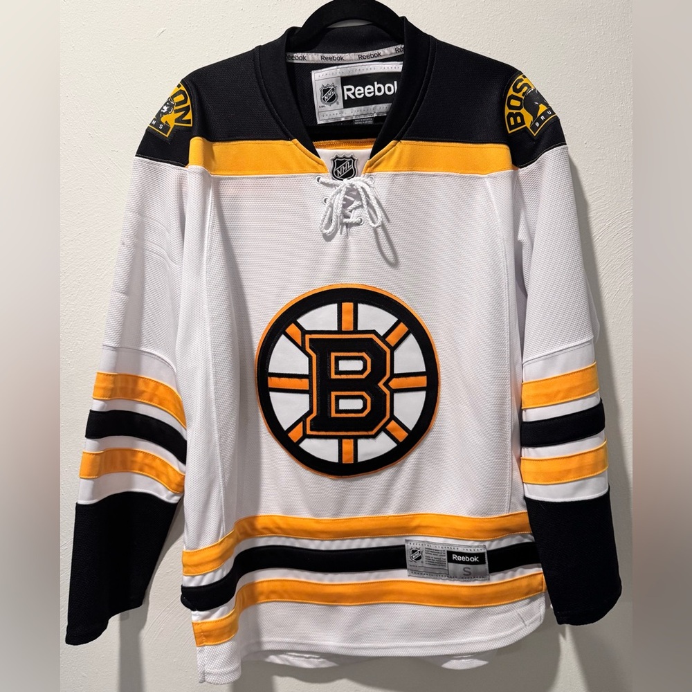 REEBOK BOSTON BRUINS PREMIER JERSEY - AWAY/WHITE - ADULT Small